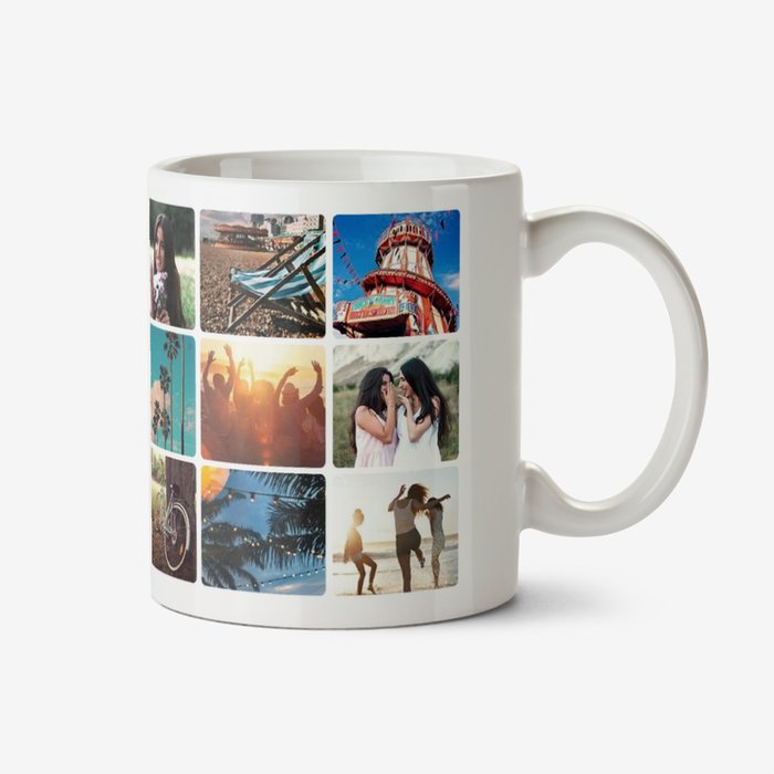 18 Photo Grid Photo Upload Mug