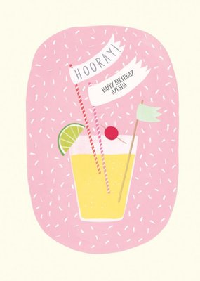 Delicious Cocktail Personalised Birthday Card