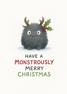 Monstrously Merry Christmas Card