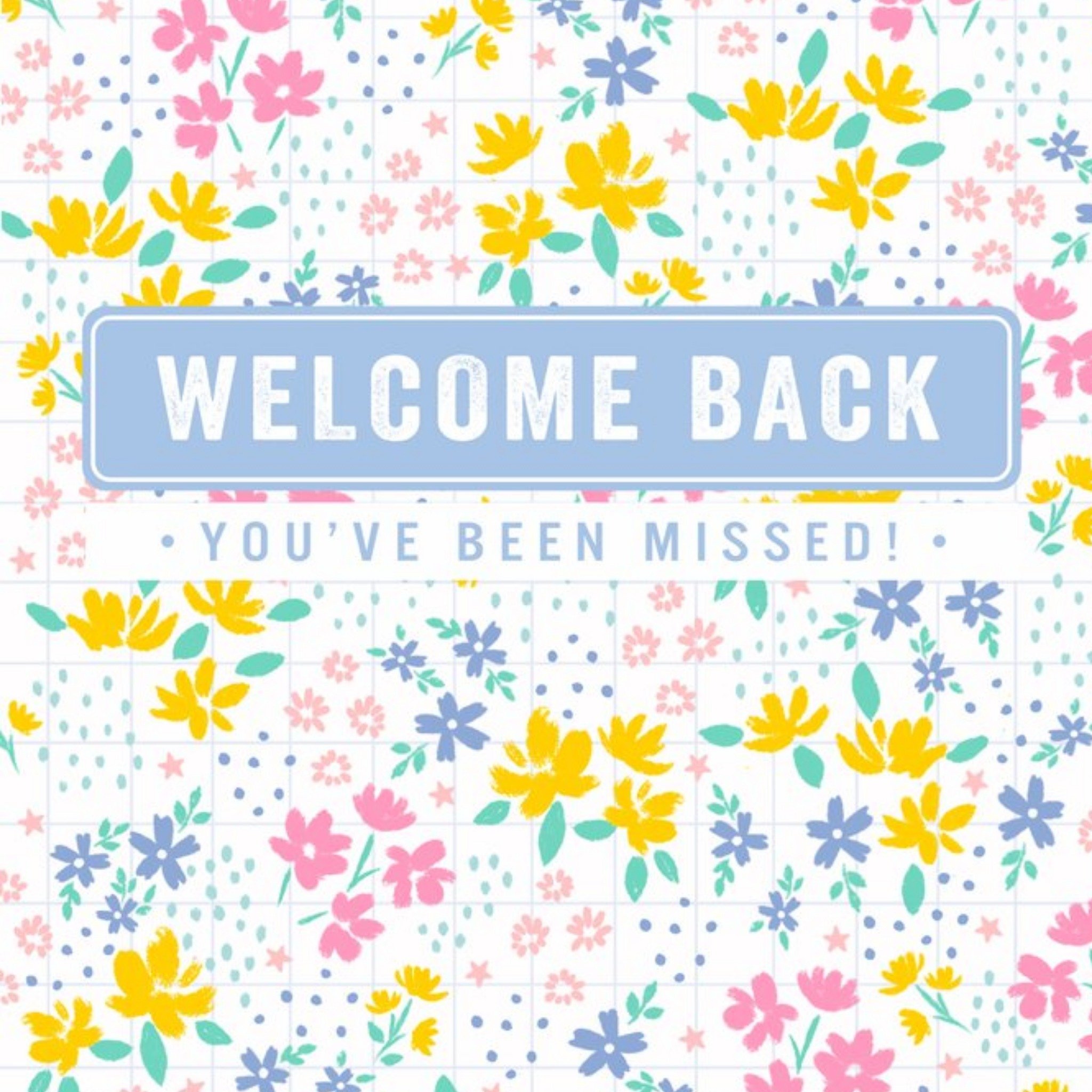 Friends Claire Nicholson Floral Missed You Typographic Card