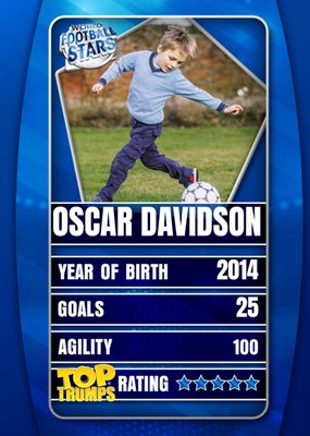 Top Trumps World Football Stars Photo Upload Card