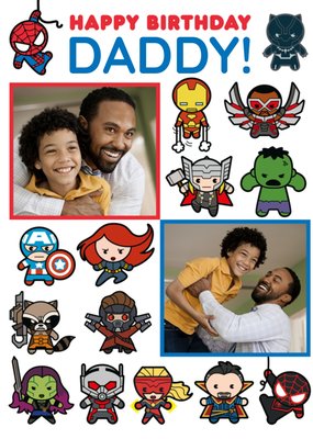 Marvel Comics Heroes Happy Birthday Daddy Card