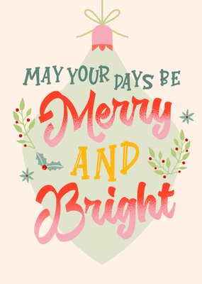 Brit And Co May Your Days Be Merry And Bright Illustrated Christmas Card