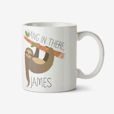 Cute Sloth Illustration Hang In There Photo Upload Mug