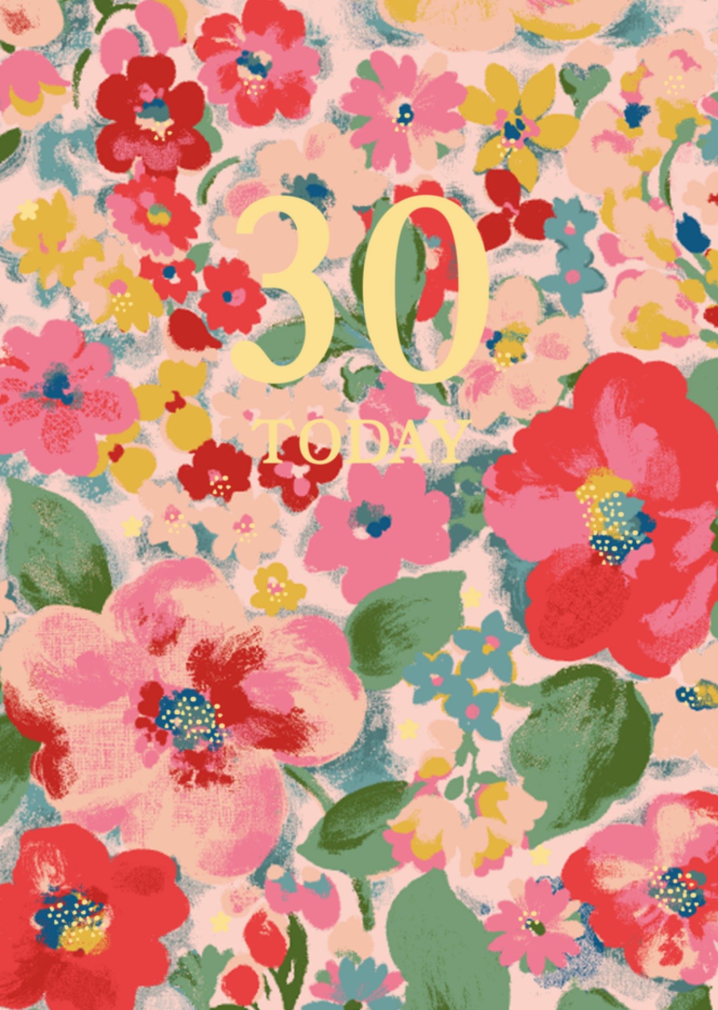 Cath Kidston 30 Today Floral Illustrated Birthday Card