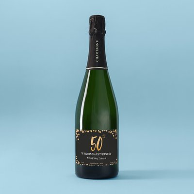 Personalised 50th Anniversary Champagne 75cl