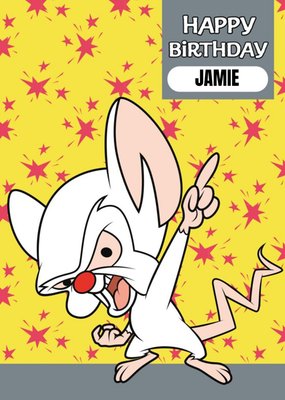 Animaniacs Brain Star Background Card