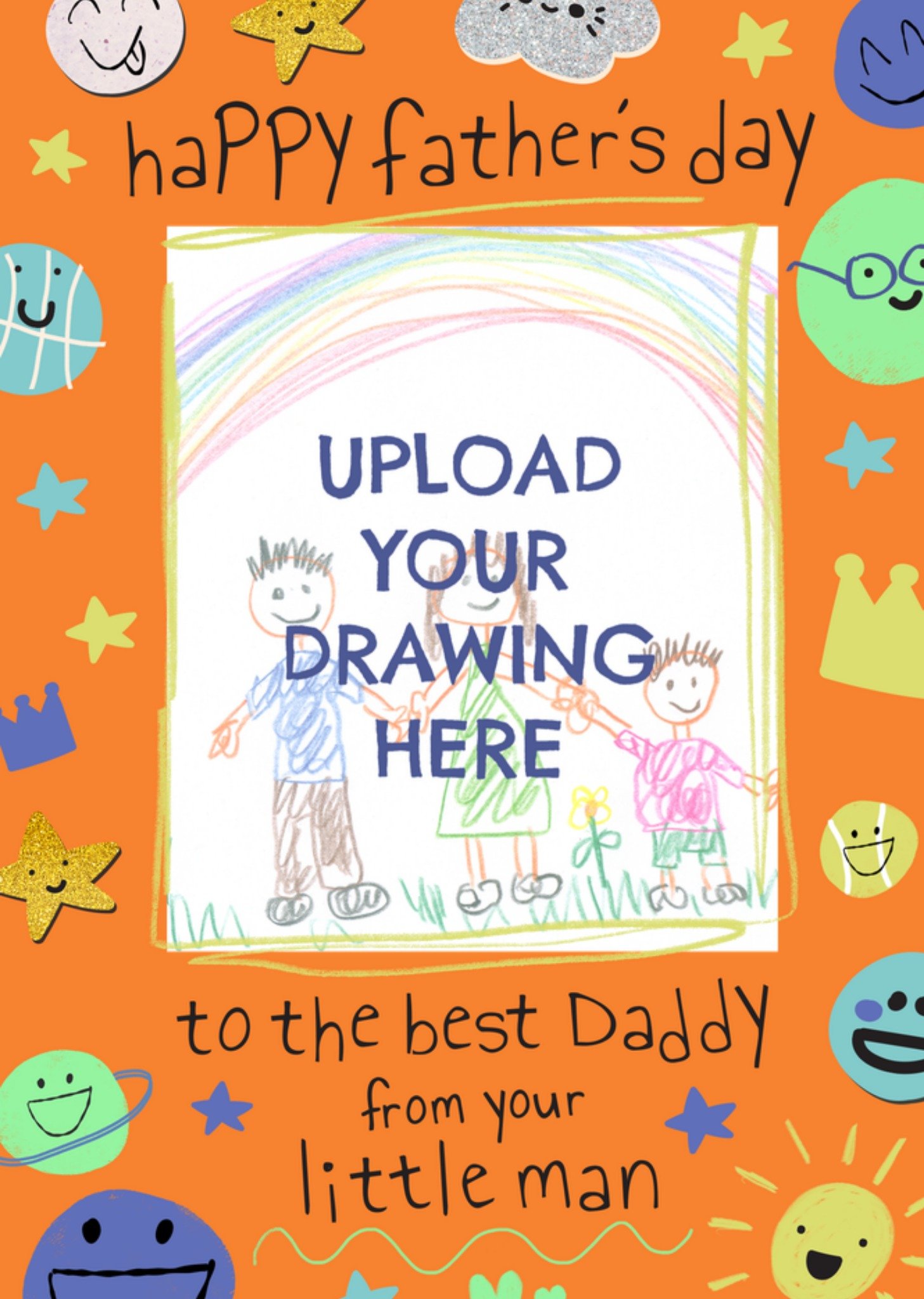 Moonpig To The Best Daddy From Your Little Man Doodle Drawing Upload FatherÃ¢â&