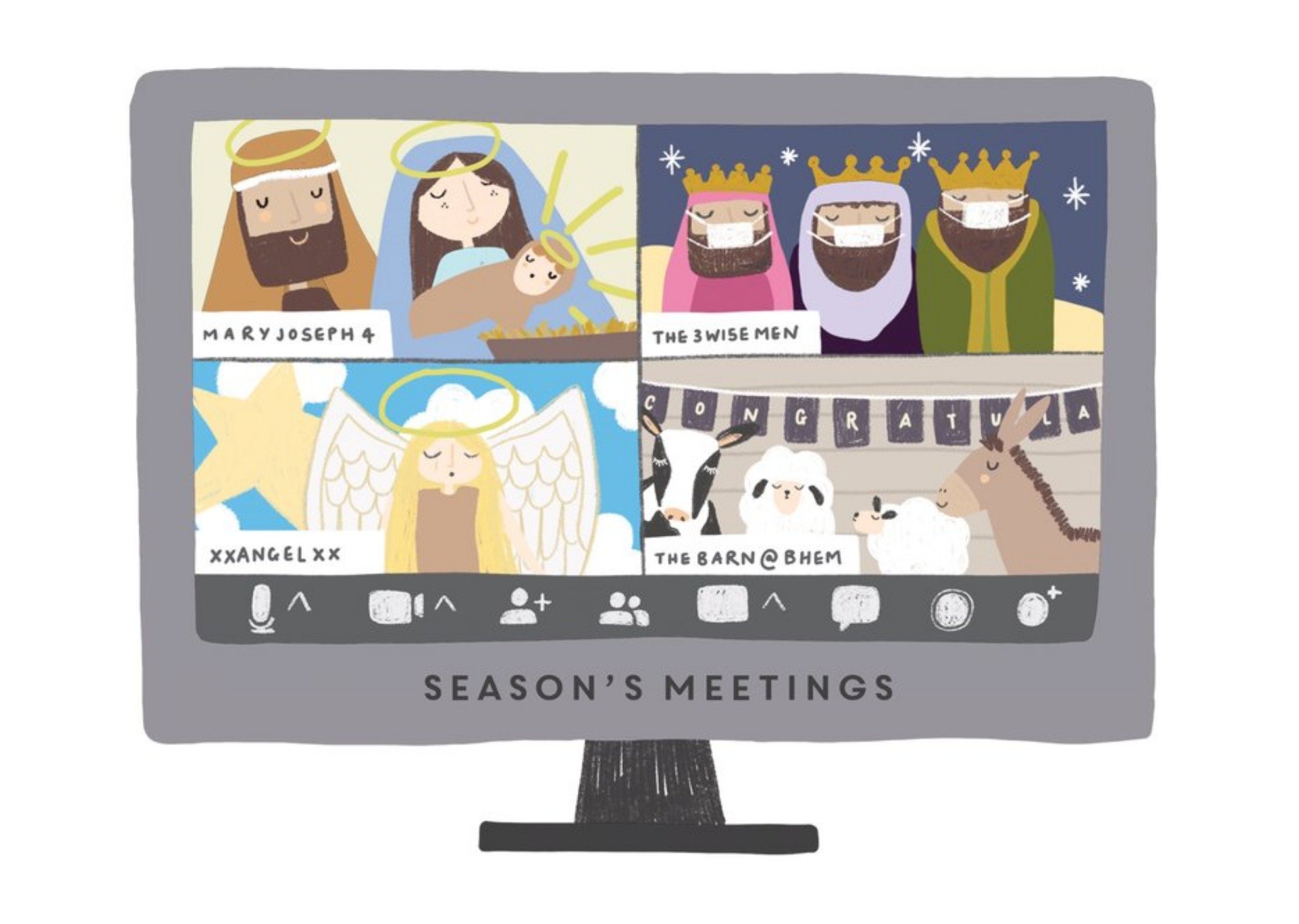 Moonpig Seasons Meeting Video Call Christmas Card