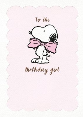To The Birthday Girl Cute Snoopy Illustrated Card