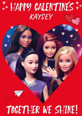 Barbie Together We Shine Galentine's Day Card