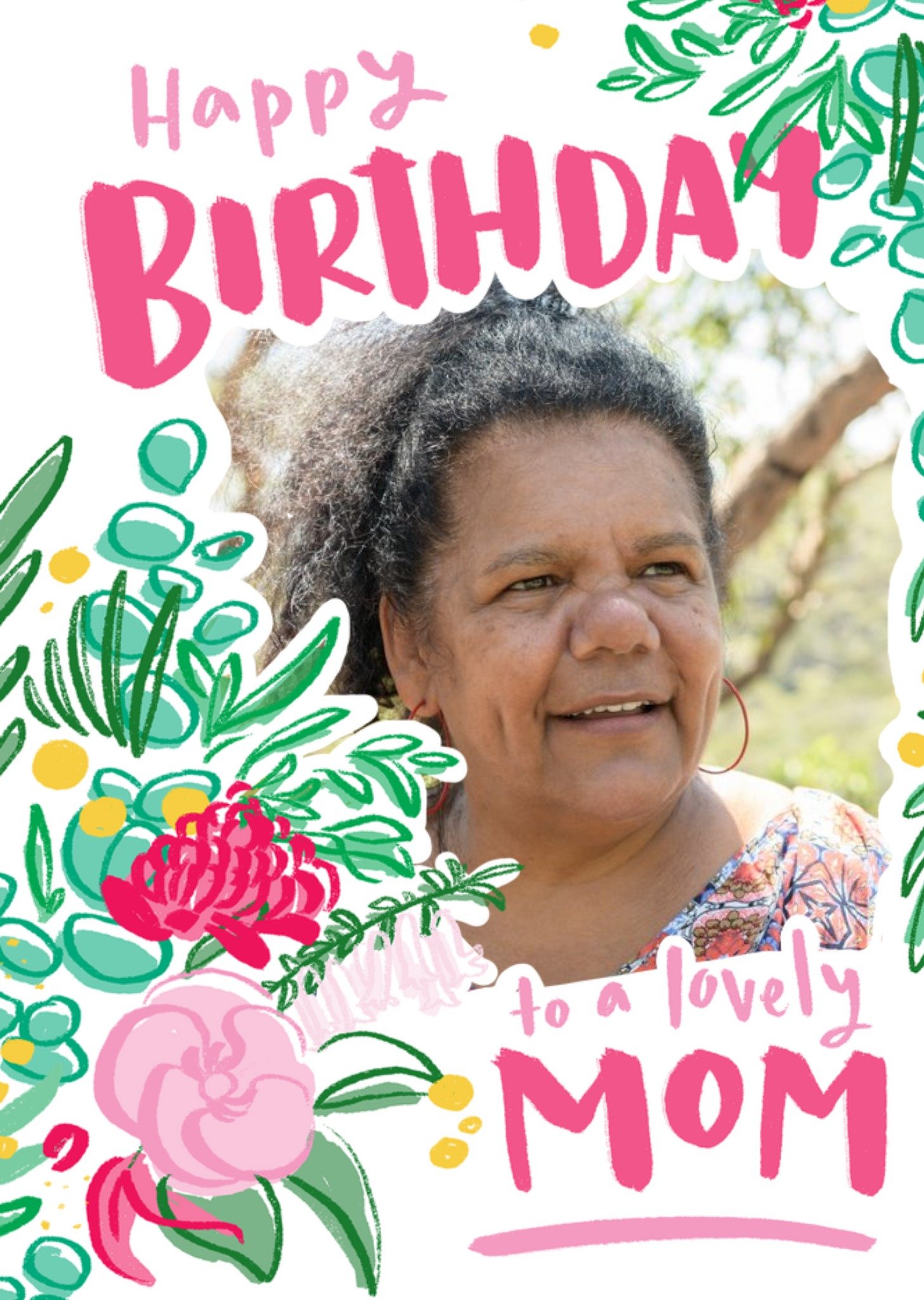 Moonpig To Be Honest Photo Upload Floral Birthday Card