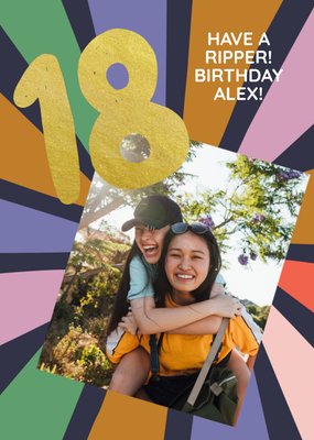 Beck Ng Colouful Photo Upload Birthday Card