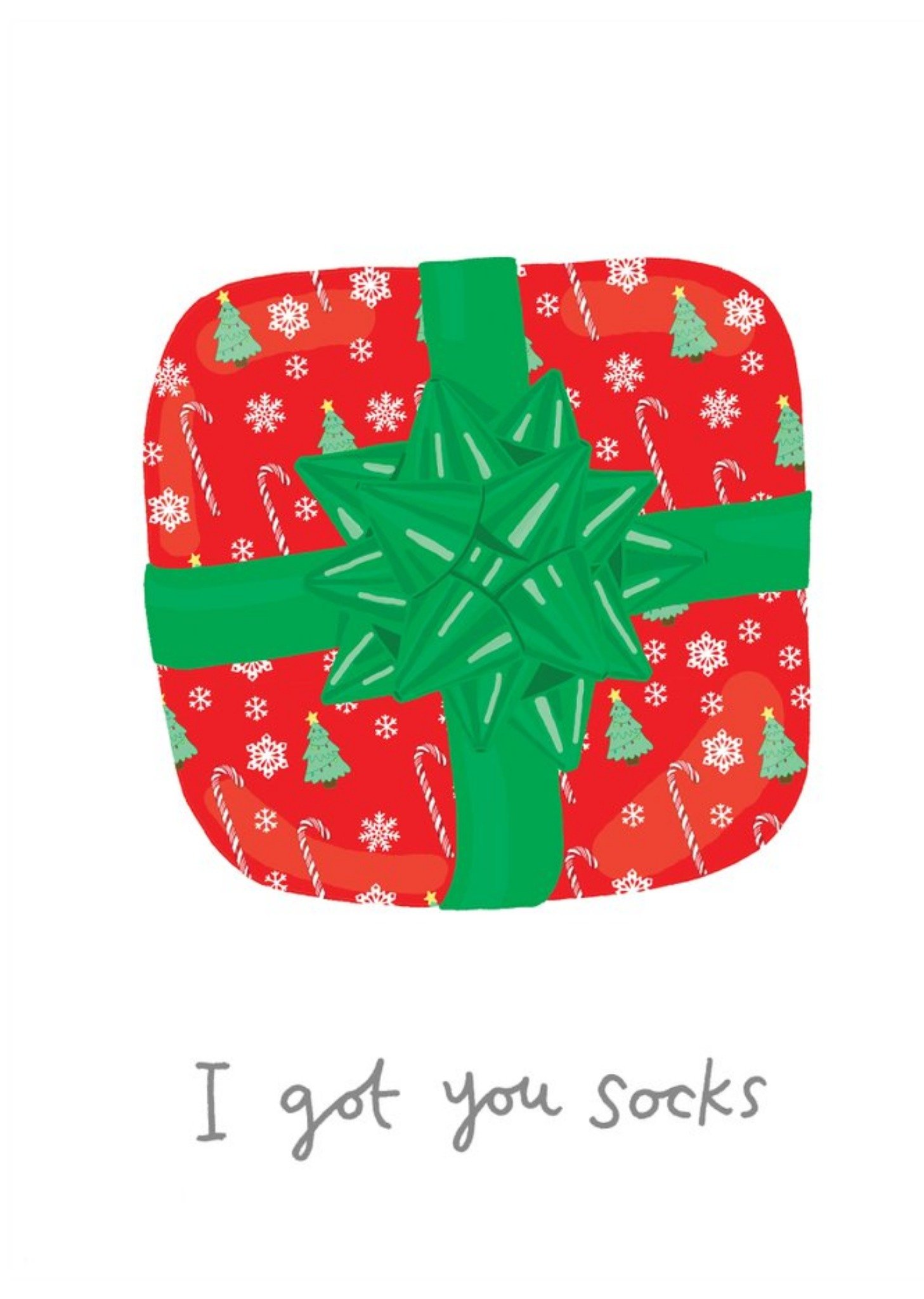 Moonpig I Got You Socks Funny Illustration Christmas Card, Large