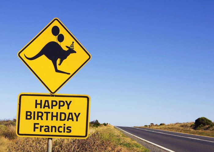 Kangaroo Birthday Card