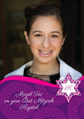 Photo Bat Mitzvah Card