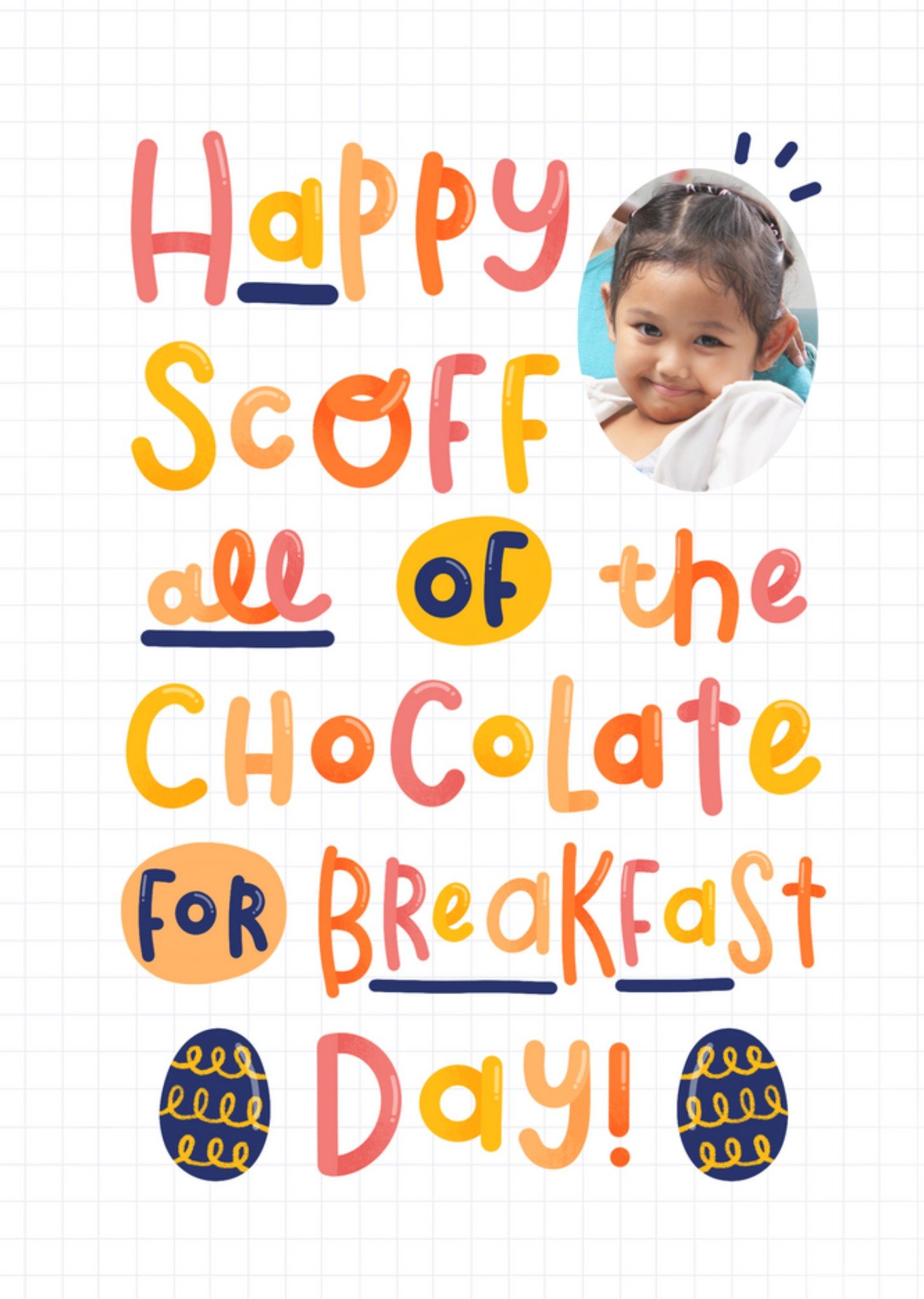 Moonpig Happy Sc Chocolate For Breakfast Day Photo Upload Easter Card Ecard