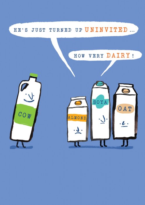 How Very Dairy Milk Carton Illustrated Birthday Card