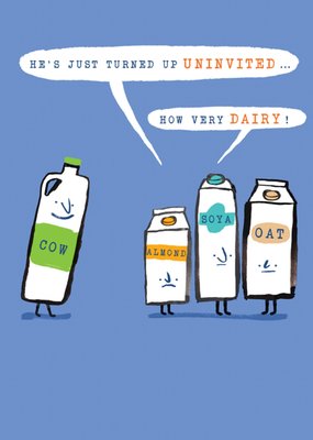 How Very Dairy Milk Carton Illustrated Birthday Card