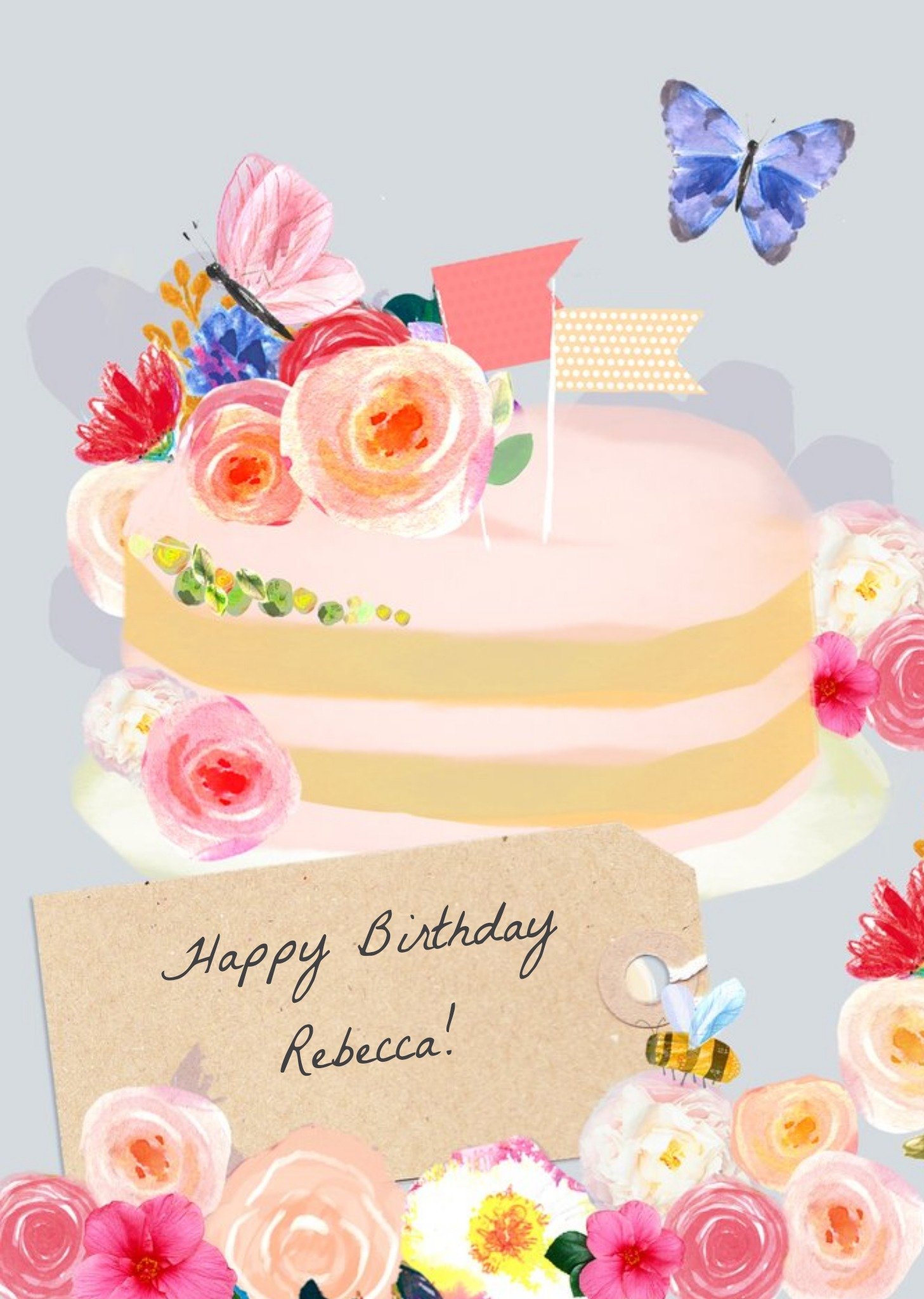 Moonpig Birthday Cake Greeting Card