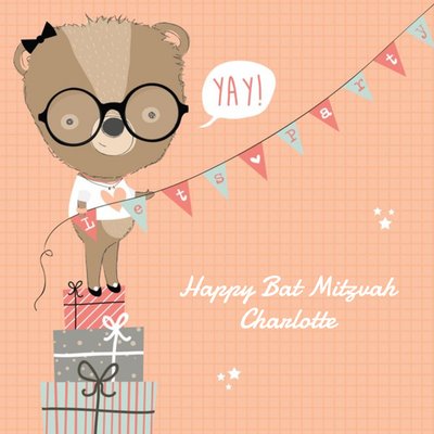 Happy Bat Mitzvah Card