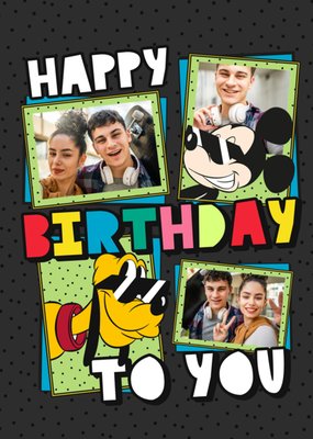 Disney Mickey and Friends Happy Birthday To You Photo Upload Card