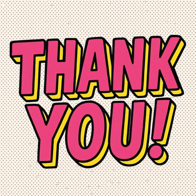 Bold Pop Art Thank You Card