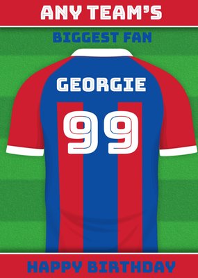 Football Legends Name And Number Football Shirt Birthday Card