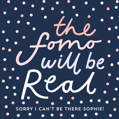 The Fomo Will Be Real Typographic Wedding Card