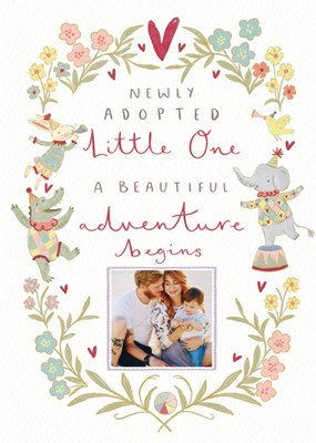 A Newly Adopted Little One Photo Upload Card