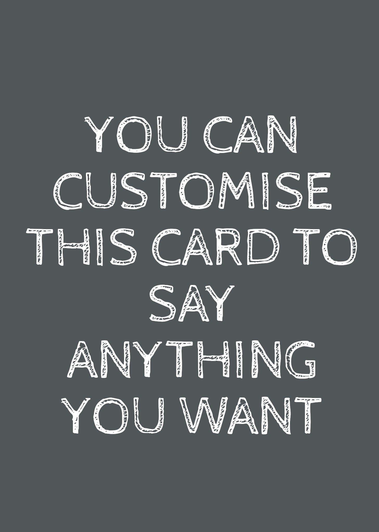 Moonpig Fully Customisable Text Grey Card