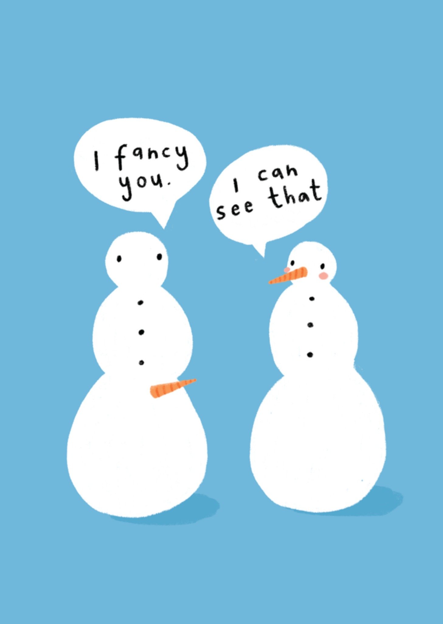Moonpig Fancy You Snowman Rude Scribbler Christmas Card