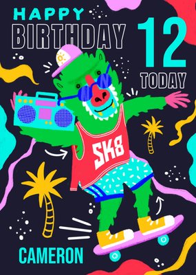 Cool Skater Birthday Card