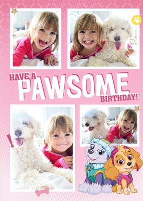 Paw Patrol Photo Upload Have a Pawsome Birthday Card