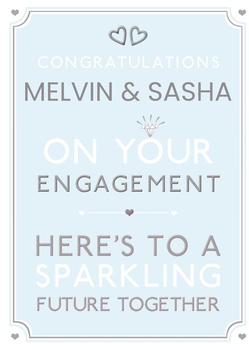 Hotchpotch Typographic Customisable Engagement Card