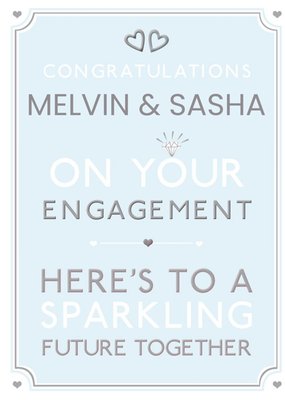 Hotchpotch Typographic Customisable Engagement Card