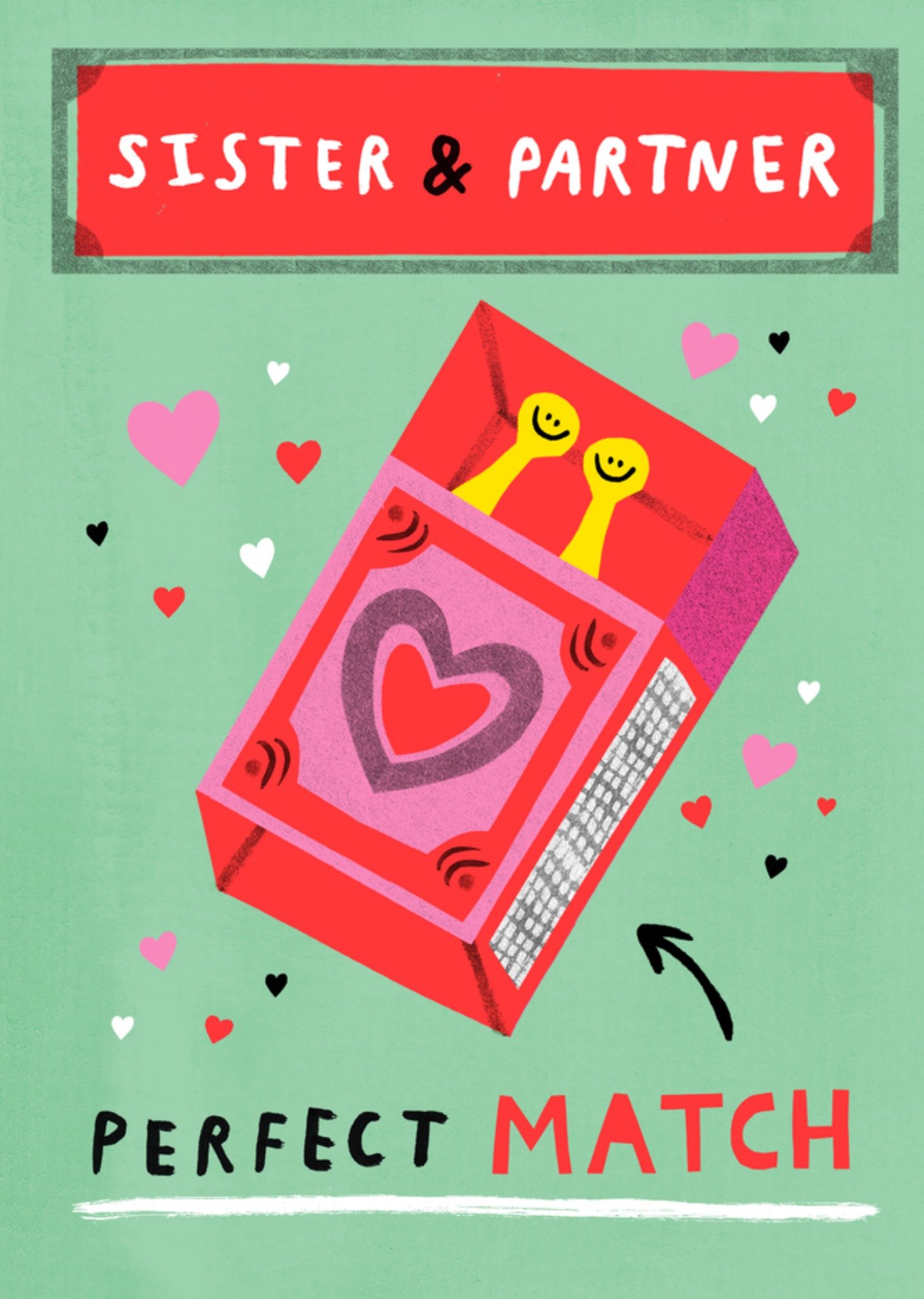 Moonpig Sister & Partner Perfect Match Anniversary Card