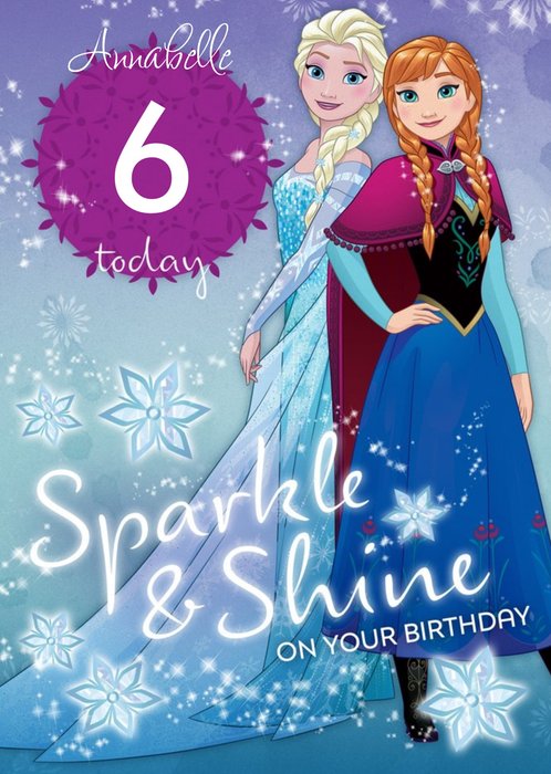 Disney Frozen Sparkle And Shine Birthday Card