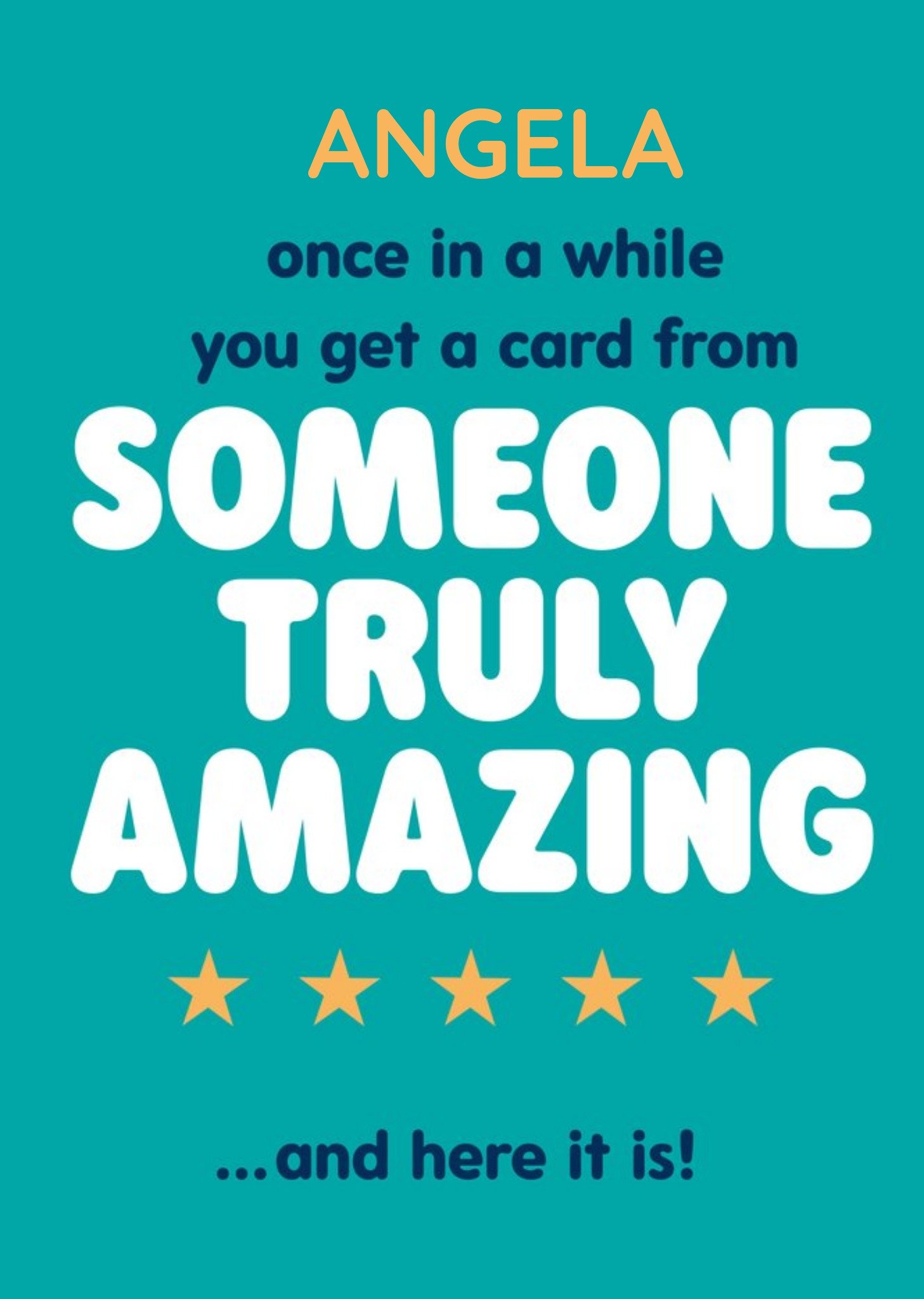 Moonpig Typographical Funny Someone Truly Amazing Card