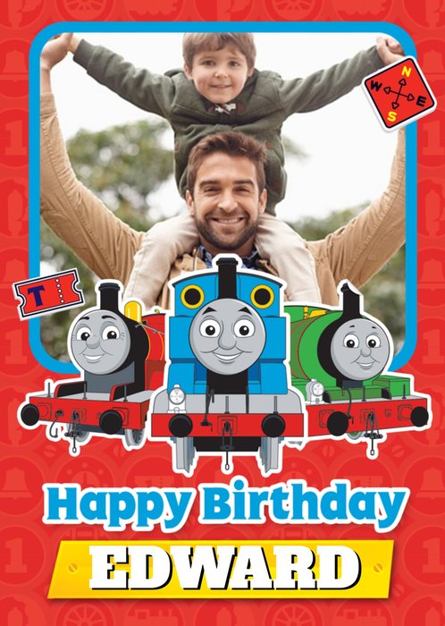 Thomas And Friends Photo Upload Birthday Card