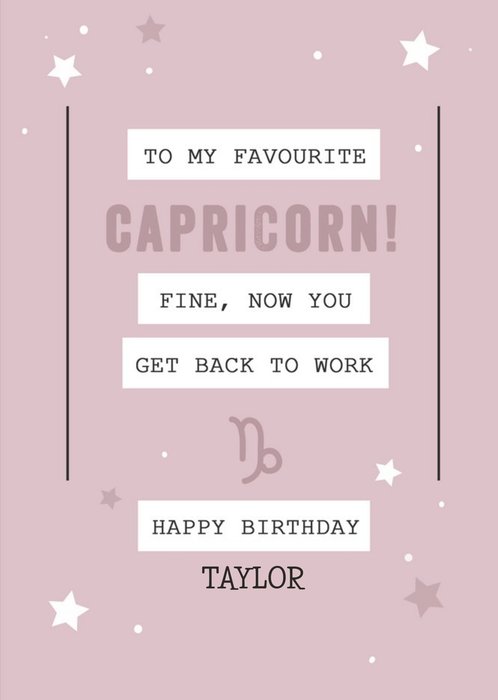 Capricorn Zodiac Birthday Card