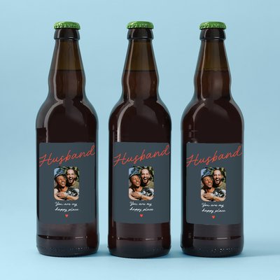 Personalised Husband Beer Trio 3x500ml