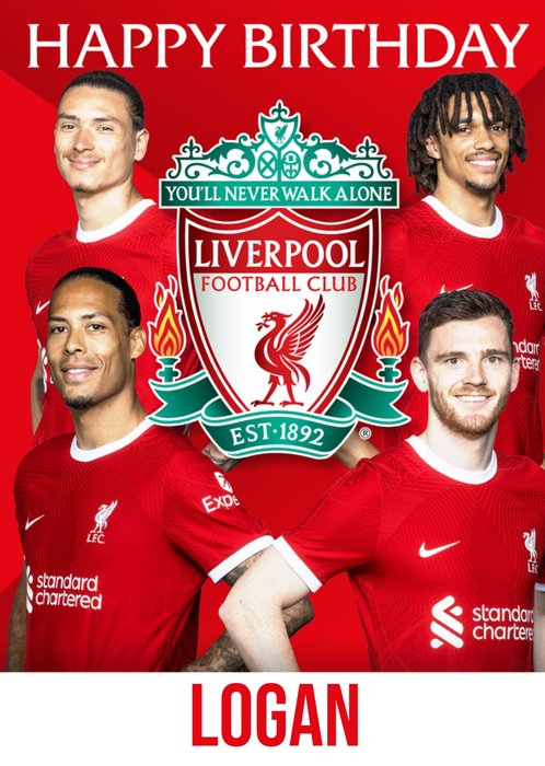 Liverpool FC Birthday Card