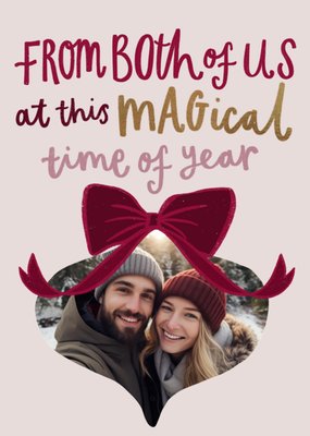 From Both Of Us Photo Upload Christmas Card