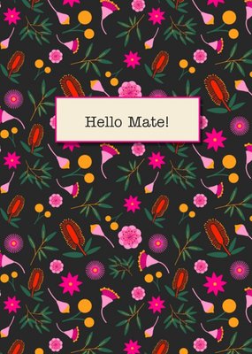 Text Frame On A Vibrant Flowery Background Just To Say Card