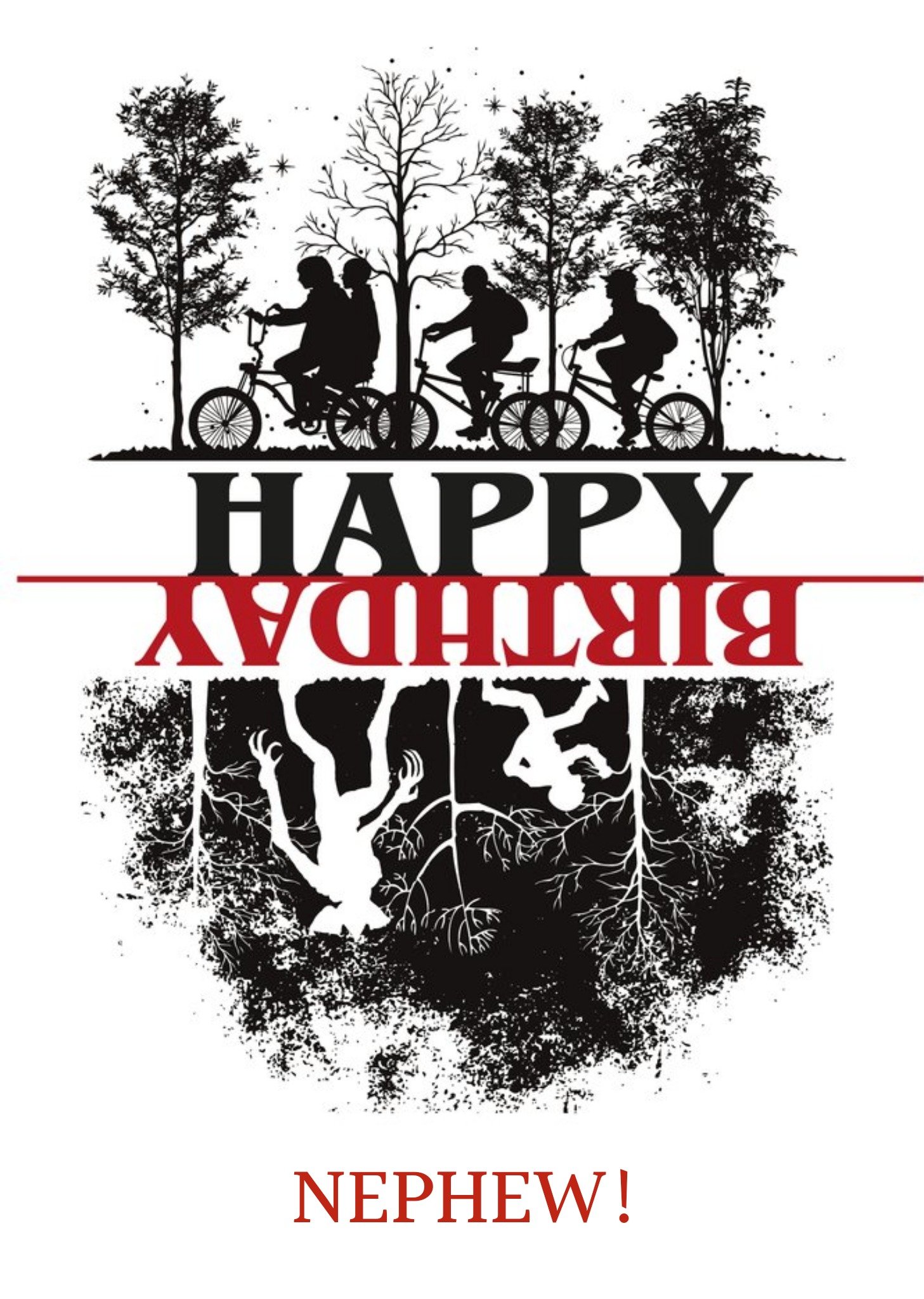 Stranger Things Stanger Things The Upside Down Birthday Card