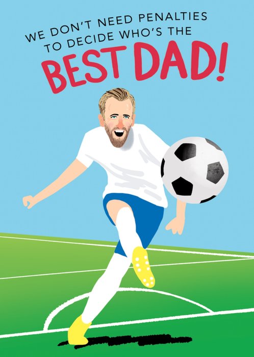 Funny Football Illustrated Best Dad Father's Day Card