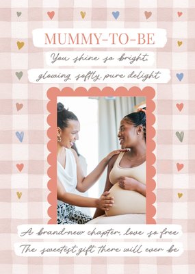 You Shine So Bright Mummy To Be Photo Upload Card