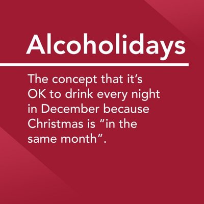 Alternative Type Alcoholidays Definition Card