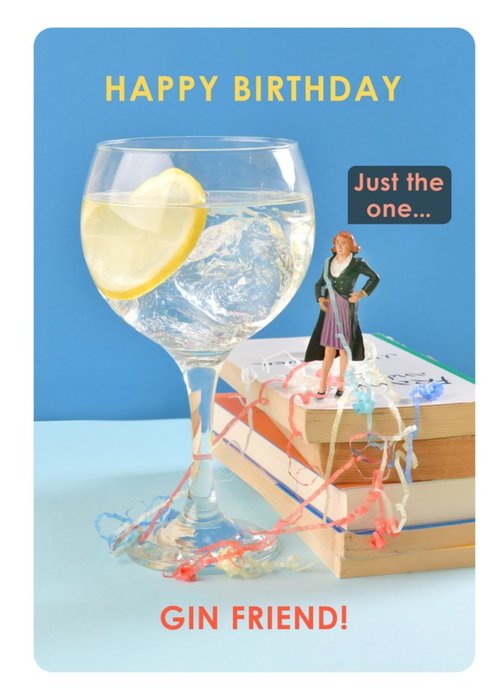 Funny Gin Friend Birthday Card